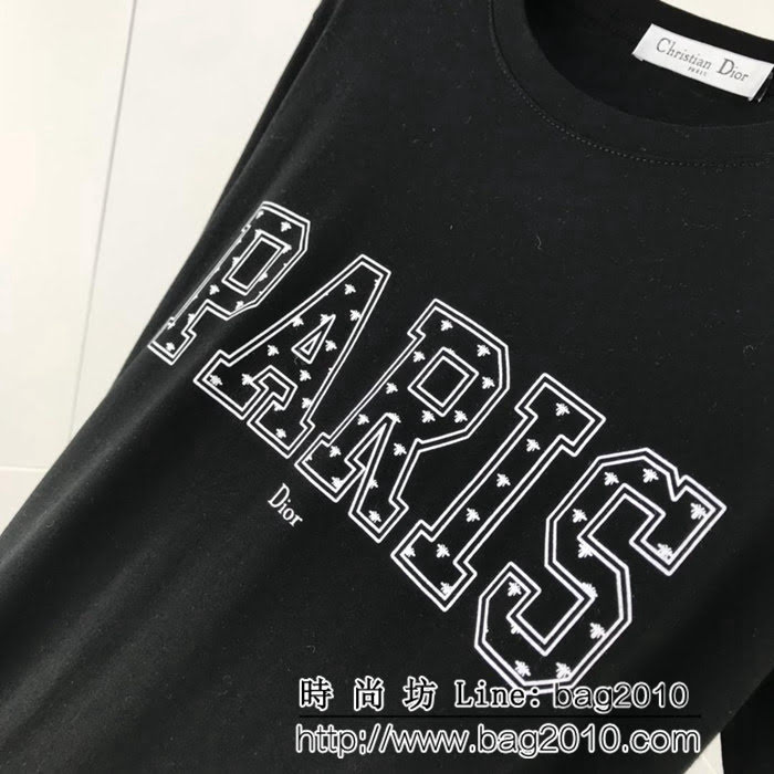 DIOR迪奧 官網同步 19ss早春新款 字母小蜜蜂印花 男款短袖  ydi1686